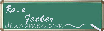 Rose Fecker Visitenkarte